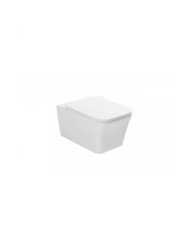 Λεκάνη κρεμαστή Sparke Bloomy 01 Λευκή Καφέ 55.5x35.5cm τετράγωνη με καπάκι